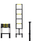 Telescoping RV Bunk Ladder 60 Inch Heavy Duty Aluminum Extension Lightweight Portable Adjustable Foldable For Bunk Beds Campers Travel Trailers Loft Dorm No Fuss Home Space Saving Sturdy Steps folded and extended