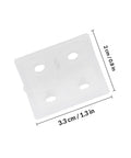 Plastic Corner Bracket Shelf Supports Right Angle Brackets with dimensions 3.3cm x 2cm for easy furniture and cabinet repair