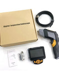 Real Deal 1080P Borescope Camera With Blinding LED Flash And Hella Sharp 4.3 Inch IPS Screen alongside inspection kit components.