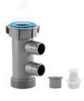 1-1/2 Inch Kitchen Sink Drain Adapter With Four Way Branch And Both Male And Female Threads, Includes 1/4 Inch Filter Water Line Connector For RO Systems And Quick Installations.