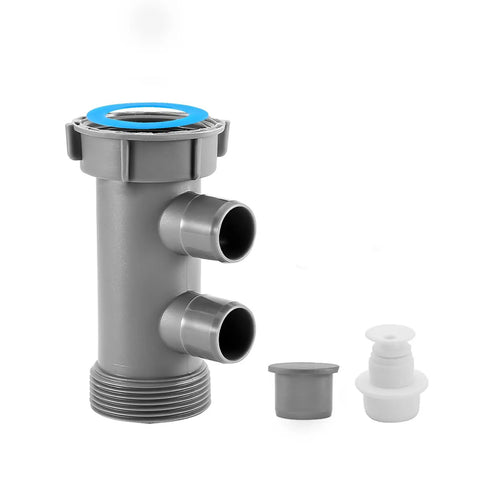 1-1/2 Inch Kitchen Sink Drain Adapter With Four Way Branch And Both Male And Female Threads, Includes 1/4 Inch Filter Water Line Connector For RO Systems And Quick Installations.