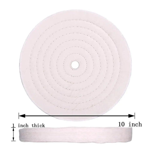 10 Inch Extra Thick Buffing And Polishing Wheel For Bench Grinder With Three Quarter Inch Arbor Hole Great For Metal Finishing