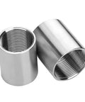 Heavy Duty 304 Stainless Steel Pipe Coupling 1 Inch Npt Female X Female 1 1/2 Length, durable industrial plumbing fitting.