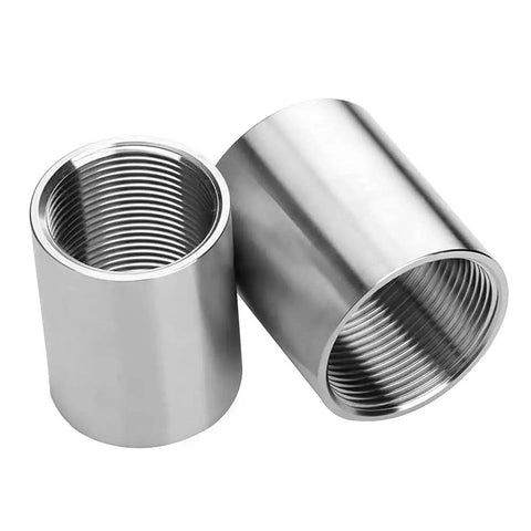 Heavy Duty 304 Stainless Steel Pipe Coupling 1 Inch Npt Female X Female 1 1/2 Length, durable industrial plumbing fitting.