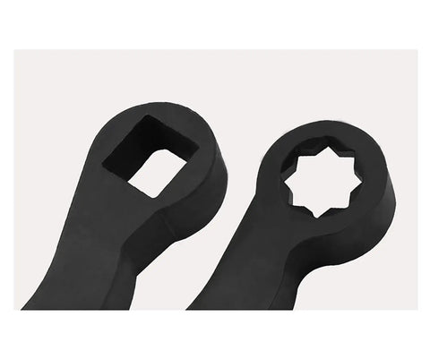 Ultra Compact Crowbar Adapter Head For Tight Spaces with square mouth detail, black heat-treated steel, 3/8" drive compatible