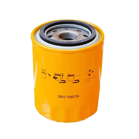 Premium 10 Pack Jcb Transmission And Coolant Filter Assortment High Grade Steel Shell Design With Advanced Media To Trap Sand Rust And Sediment Protecting Engine Cylinder Liners Water Pumps From Abrasion Efficient Filtration For Reliable Performance And, close-up view of a yellow steel filter with rubber gasket.