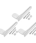 Three Sets Universal Refrigerator Lower Door Hinge Replacement Kit Y223 For Smooth Operation And Stable Door Support Easy Install Durable Hinges Keeps Fridge Door Quiet And Reliable, three silver hinges with pins and washers