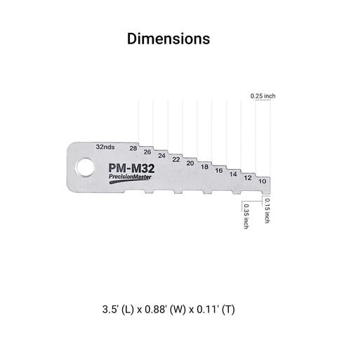 Compact Mini Tech Gauge For Easy 32nds Brake Pad Thickness Checks, Heavy Duty Stainless Steel 2 In 1 Tool Measures Drum Wear And Lining Life, Quick No Wheel Removal Setup Ready For Tight Squeezes In Cars Trucks And Suvs