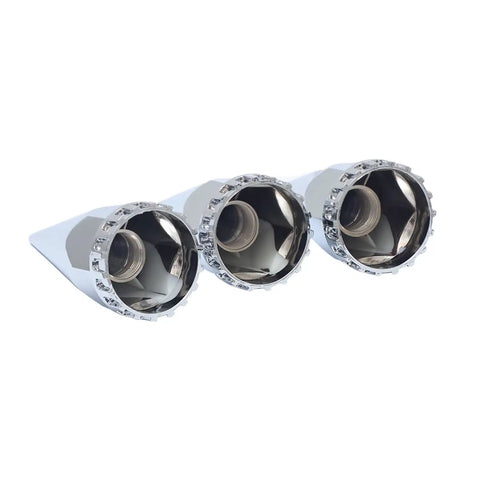 ABS Chrome Removable Hubcaps Set For Semi Trucks Front And Rear Wheel Axle Covers With 33mm Thread On Lug Nut Covers detail