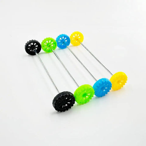 20 Piece Plastic Toy Car Wheels Set With 2mm Shafts For RC Cars Trucks And Robots DIY Model Building Projects Color Variety