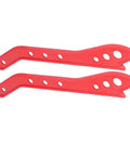 Workhorse Woodworking Safety Push Sticks Two Pack Red Plastic Wood Guide Tool With Ergonomic Handle For Table Saw Router Jointer And Cabinet Shop Gear Built Tough No Sweat Operation Killer Cuts Daily, showing two ergonomic red plastic push sticks.