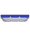 Blue Canopy Cover For 3 Seater Garden Patio Swing Replacement Top Roof 78x50 Inch Rainproof Windproof Heavy Duty Rip Resistant Easy Install