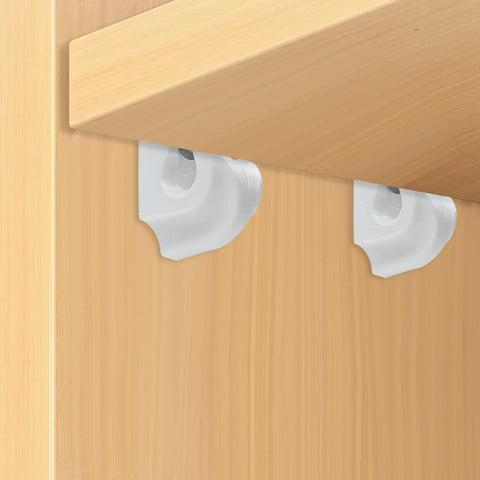 24 Pack White Wire Shelf Clips With Brackets Set For Closet Shelving Includes Screws And Expansion Tubes Heavy Duty Wall Clips