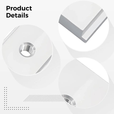 Close-up of 30 Piece T Slot Nut Kit Aluminum Drop In Nuts showing threading and corner detail for M5 M6 M8 T Track Mounting.