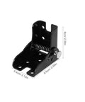 Heavy Duty Self-Locking Folding Hinges for Tables, 90 Degree Iron Table Hardware, dimensions shown on white background