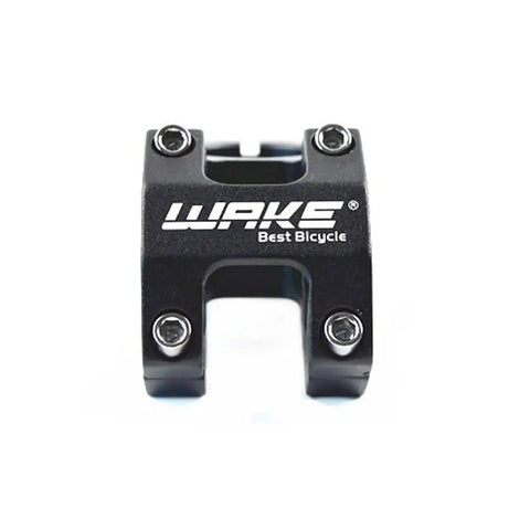 Short 31.8Mm Handlebar Stem 45Mm Length Aluminum Alloy Adjustable Black with screws visible, fits 31.8Mm bars, lightweight about 130g