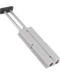 Compact Double Acting Air Cylinder With 125 Millimeter Stroke, Rustproof Aluminum Alloy, High Strength Dual Rod Design.