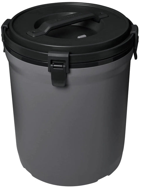 Adventure Fast Flow 2 Gallon Water Jug With Leakproof Ice Dispenser shown with latched foam lid and charcoal finish.