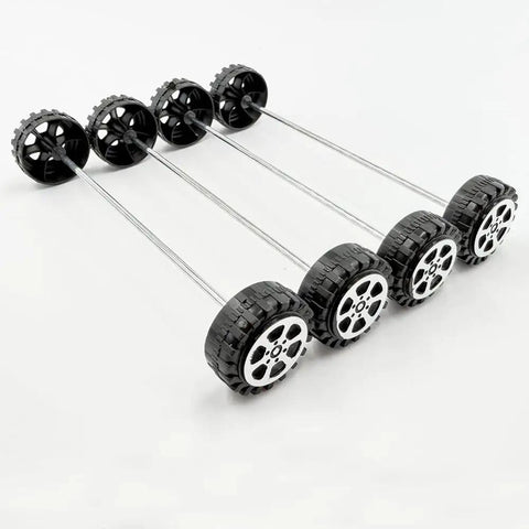 Plastic Toy Wheel Set for RC Cars and Robots, 30 Wheels with 15 Shafts, 2mm Diameter, 42mm Wheel Diameter and 16mm Width