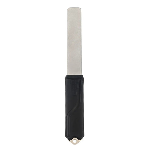 Beast Dual Grit Diamond Sharpening Stone File with coarse 325 grit and extra fine 1200 grit, black handle for garden tools and blades.
