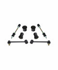Beefed-Up Front And Rear Suspension Kit With Upper Control Arms Lower Ball Joints Sway Bar End Links Tie Rod Ends And Pitman Idler Arms With 3 And 4 Groove Spline For Chevy Suburban 2500 2001-2010 And Hummer H2 2003-2007 Direct Fit components on white background