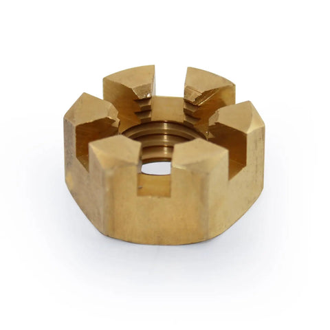 Brass nut from Outboard Propeller Installation Hardware Kit For 40 To 140 HP Engines Includes Brass Thrust Washer Spacer Washer Nut And Cotter Pin