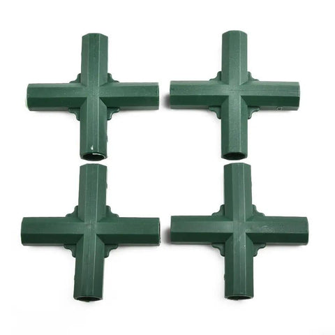 Durable 16mm Plastic Greenhouse Frame Connectors For DIY Plant Supports And Climbing Trellis Fittings Cross 4 Way Junctions For Easy Install Outdoor Awnings And Garden Frames