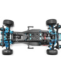 Top view of Rear Wheel Drive Drift Frame Kit For One-Tenth Scale Mini RC Cars With Upgraded DIY Drifting Frame And Ultra Wide Angle Steering
