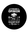 Funny Kitchen Quote Round Acrylic Fridge Magnet Decor 2.3 Inch Clear Front With Soft Backing For Metal Surfaces Adds Quirk To Kitchen And Office Decor