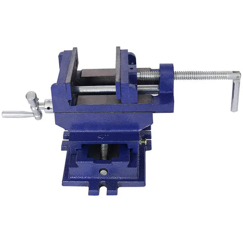 Cross Slide Drill Press Vise With Two Way X Y Precision Control Heavy Duty Cast Iron Milling Clamp For Woodworking And Metalworking 3.5 Inch