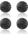 Four Pack American Flag Wheel Hub Center Cap Stickers Waterproof 56mm Universal Auto Exterior Decoration Decals For Car Truck SUV Weatherproof Dustproof Easy Install Black Flag Theme