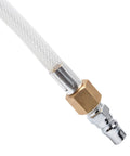 Hella Fast Pneumatic Air Die Grinder With Blistering 25000 RPM Spin hose connector featuring a brass and aluminum coupling.