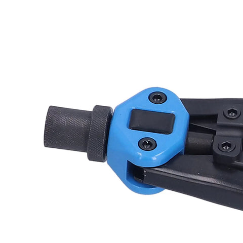 Heavy Duty Hand Rivet Nut Tool Kit With M8 M10 M12 Mandrels, Carbon Steel Body And Rubber Grip close-up of tool mandrel