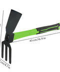 Heavy Duty Pickaxe For Digging With Non Slip Handle 16.9 Inch Double Sided Garden Mattock with embedded head and measurements
