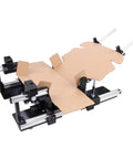 Manual Box Folding Tool With Adjustable Size Folding Fixture For Shipping Boxes, A Real Packaging Game Changer That Is Easy To Use, Built With Durable Aircraft-Grade Aluminum Frame And Fiber Reinforced Polymer Parts, For Various Industries. Adjustable aluminum box folding fixture for shipping cartons