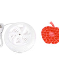 Mini Portable Washing Machine With Dual Hydro Turbine And Ultrasonic Vibration To Kick Mud And Grime Smooth Smart Reverse Spin Cycle Zero Hustle Compact Laundry Setup In Pure White with USB cable and apple-shaped silicone scrubber.