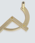Gold Brushed Half Moon Cabinet Pulls 7.17 Inch Long showing detail of zinc alloy material and design