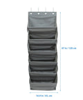 Straight Up Game Changer Over The Door Shoe Rack With Six Roomy Pockets To Keep Your Entryway Sleek, gray, 47 in / 120 cm height, 16.9 in / 43 cm width.
