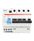 Straight Up Reliable Heavy Duty Residual Current Circuit Breaker For Electrical Safety Ground Fault Protection GSH204 Series front view showing terminals and test feature.