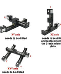 Solid Smooth XYZ Axis Slide With T06 Trapezoidal Lead Screw Linear Rail Motor Kit 50mm stroke for CNC router and 3D printer mods