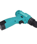 Tough As Nails Cordless Impact Driver Drill Packing Serious High Torque Kick And Smooth Variable Speed Control Up To 1550 RPM, turquoise with a compact design for tight spaces.
