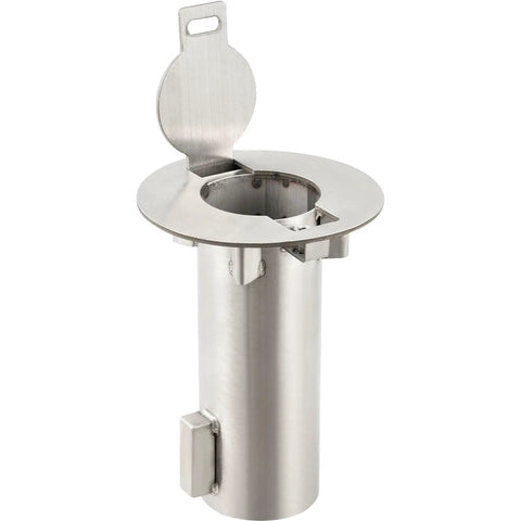 Flush mount base for No Sweat Removable Round Security Bollard 36 Inch By 6 Inch Heavy Duty Yellow Steel Post.