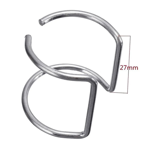Heavy Duty Plasma Torch Consumables Kit With Two Premium Cups And Secure Brackets For Smooth Industrial Cutting On Steel Auto Parts, metal bracket, 27mm, silver color.