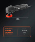 Image of Mini Car Polisher Kit for Auto Detailing with 750W Buffer showing dimensions and specifications.