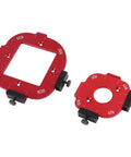 Two Pack Aluminum Router Corner Radius Template Set R10 To R50 CNC Machined Pro Grade Arc Guide for woodworking, front view.