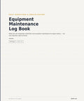 Cover of Equipment Maintenance Log Book For Your Machine Daily Pre-Use Inspection Checklists, Service History Tracker