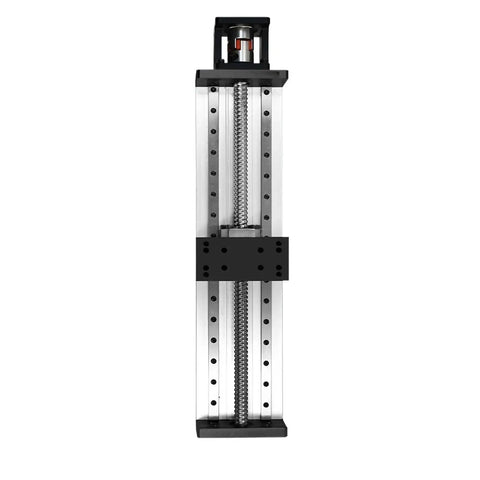 Close-up of Beefy CNC Linear Slide Kit with DM556 driver and SFU1605 motor, 500mm sliding table for precise CNC machines.