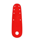Red flat toe protector in Siren color for Roller Skate Toe Guards Flat Toe Protectors One Hundred Percent Australian Leather Siren Red Pair For Derby And Speed Skating Extends Skate Life Not Compatible With Bolt On Toe Stop Plates