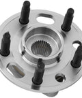 Close-up view of a 2 Pack Wheel Hub Bearing Assembly For GM Cars Beefy Heavy Duty Front And Rear OEM Replacement Kit for Regal, showing bolt studs.