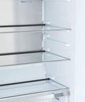 Pro Grade Built In Convertible Refrigerator And Freezer Combo With No Sweat Inverter Cooling 13.6 Cu Ft Capacity, interior shelving arrangement.